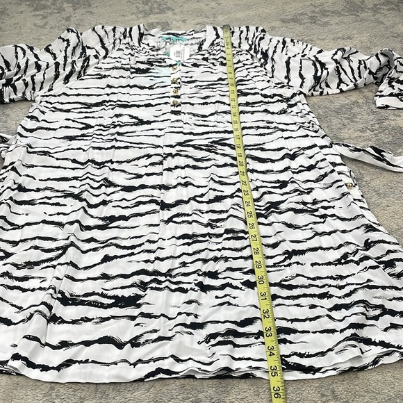 NWT Melissa Odabash Amy Tiger Print Dress Long Sleeve Cover Up Shirt Sz XS - Picture 12 of 14